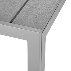 Helloshop26 Table de jardin aluminium carrée 90 x 90 cm gris 2208256