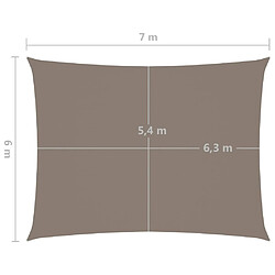 Avis Helloshop26 Voile toile d'ombrage parasol tissu oxford rectangulaire 6 x 7 m taupe 02_0009740