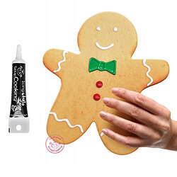 Scrapcooking Découpoir à pâtisserie inox XXL Bonhomme en pain d'épice + Stylo de glaçage noir