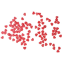 100 pcs 6mm boutons à coudre pour Scrapbooking bricolage artisanat coeur rouge