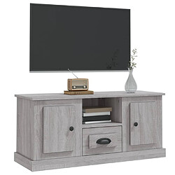 Acheter Maison Chic Meuble TV scandinave gris - Banc TV pour salon Sonoma 100x35,5x45 cm bois d'ingénierie -MN71799