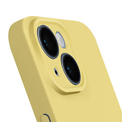 Acheter Avizar Coque Silicone pour iPhone 15 Caméra Protégée Soft Touch Série Sweet Jaune