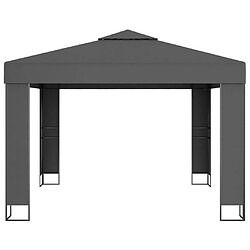 Acheter Maison Chic Tonnelle | Pergola avec double toit et lumières LED 3x3 m Anthracite -GKD20518