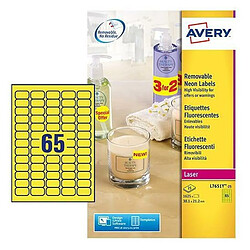 Etiquettes pour Imprimante Avery L7651Y-25 Jaune