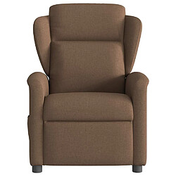 Acheter vidaXL Fauteuil inclinable de massage électrique marron tissu