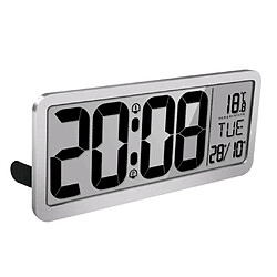 Acheter Horloge Murale Numérique 14 '' Avec écran LCD Jumbo Et Température Intérieure Argent