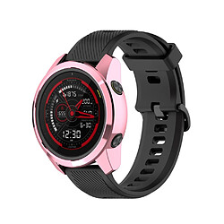 Coque en TPU Cadre de galvanoplastie antichoc rose pour votre Garmin Forerunner 745