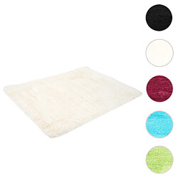 Mendler Tapis HWC-F69, shaggy, épais, poil long, tissu/textile, cotonneux, doux, 230x160cm ~ crème