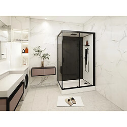 Vente-Unique Cabine de douche hydromassante - Installation réversible - L110 x l80 x H215 cm - FOMIRA