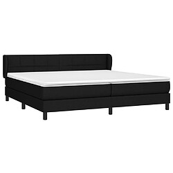 Avis Maison Chic Lit Adulte - Lit simple Lit à sommier tapissier avec matelas moelleux - Meuble de Chambre - Noir 200x200 cm Tissu -MN47501