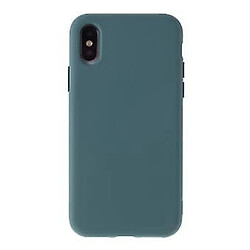 Universal Étui en silicone à boutons latéraux détachables à vert foncé pour votre Apple iPhone XS / X