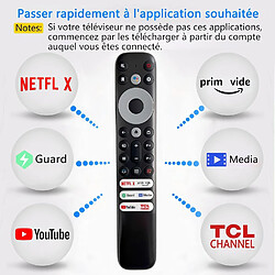 Acheter SANAG Remplacement Telecommande Tcl Rc902V Pour Tcl Smart Tv 4K Uhd Qled Tv(Pas De Fonction Vocale,Aucun Reglage Requis)