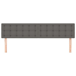 Avis Maison Chic Lot de 2 Têtes de lit design pour chambre - Décoration de lit Gris 90x5x78/88 cm Similicuir -MN62792