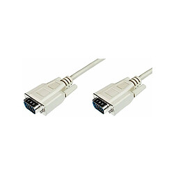 DIGITUS Câble de raccordement pour moniteur VGA, beige, 1,8m ()