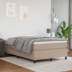 vidaXL Sommier à lattes de lit avec matelas Cappuccino 120x200 cm