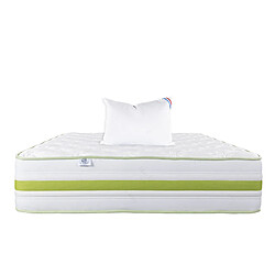 LUXURY LITERIE Matelas 90x190 cm, Rêverie, 30 cm, mémoire de forme, ferme, face été/hiver + 1 oreiller