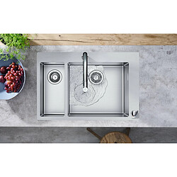 Hansgrohe - Mitigeur de cuisine 2 trous 200 Metris Select M71 avec douchette extractible 1 jet, sBox finition aspect acier inox pas cher