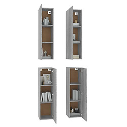 Acheter Maison Chic Meubles TV 4 pcs | Banc TV Moderne pour salon | Meuble de Rangement Sonoma gris 30,5x30x110 cm Bois d'ingénierie -MN42207