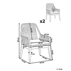 Avis Beliani Lot de 2 chaises OLBIA Matière synthétique Beige