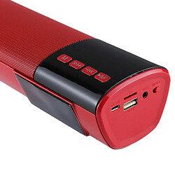 Wewoo Enceinte Bluetooth rouge V3.0 + EDR haut-parleur stéréo avec écran LCD, MIC intégré, Appels mains-libres de soutien et carte TF AUX IN, Distance: 10m pas cher