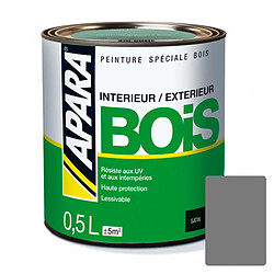 Peinture Bois Satin - APARA-0.5 litre-Gris Anthracite (proche RAL 7037)