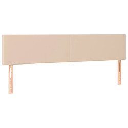 vidaXL Têtes de lit 2 pcs Cappuccino 100x5x78/88 cm Similicuir