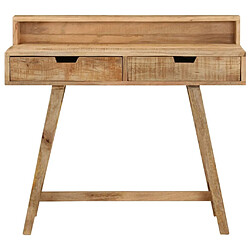 vidaXL Bureau 100x45x90 cm Bois de manguier brut solide