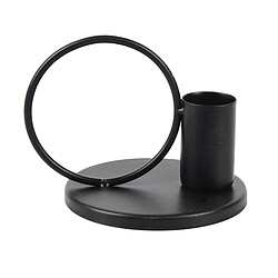 Bougeoir En Fer Antique Porte-bougie Conique Ornement De Table Noir