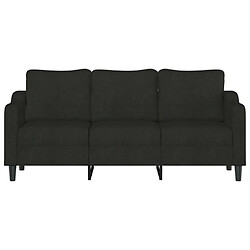 Avis Maison Chic Canapé à 3 places,Canapé droit,Sofa de Salon,Banquette Noir 180 cm Tissu -GKD307009