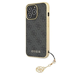 Guess Maroquinerie Guess 4G Charms Collection - Coque pour iPhone 13 Pro Max (Gris)