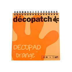 Décopatch - Bloc color Decopad 48 feuilles 15x15cm - orange