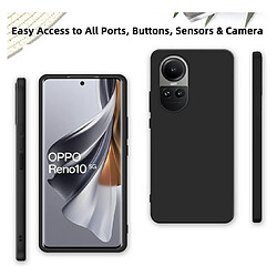 Htdmobiles Coque pour Oppo Reno 10 / 10 Pro 5G - housse etui silicone gel fine + film ecran - NOIR