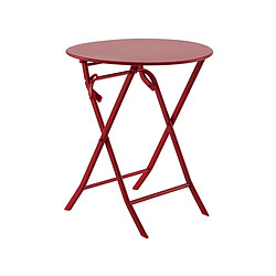 Table de jardin ronde Greensboro Ø 60 cm Groseille - Hespéride