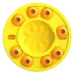 Jouets en forme de puzzle pour chien, distributeur de friandises, jeu d'entraînement interactif, lent et éducatif pour chien, jaune