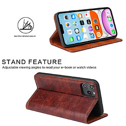 Avis Wewoo Coque Pour iPhone 11 Pro Retro Tree Bark Texture PU Housse en cuir à rabat horizontal magnétique avec support et fentes cartes et portefeuille marron