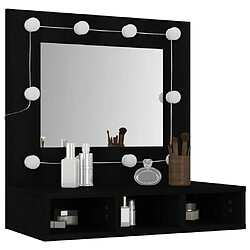 Acheter vidaXL Armoire à miroir avec LED noir 60x31,5x62 cm