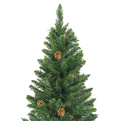 Acheter vidaXL Arbre de Noël artificiel pré-éclairé et boules vert 210 cm