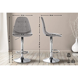 Non Tabouret de bar Elmore tissu C