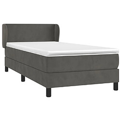 Avis Maison Chic Lit adulte- Lit + matelas,Sommier à lattes de lit avec matelas Gris foncé 100x200 cm -GKD62211