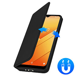 Avizar Housse Wiko Y81 Étui Folio Portefeuille Fonction Support noir pas cher