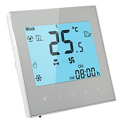 Wewoo Pour l'unité de bobine de blanc ventilateur Thermostat programmable d'affichage à cristaux liquides de l'affichage à 2-Pipe