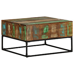 ComfortXL Table Basse 68x68x41 Cm Bois De Récupération Solide pas cher