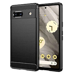 Htdmobiles Coque pour Google Pixel 7a 5G - housse etui silicone gel carbone + film ecran - NOIR