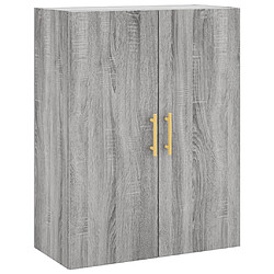 Acheter vidaXL Buffet haut Sonoma gris 69,5x34x180 cm Bois d'ingénierie