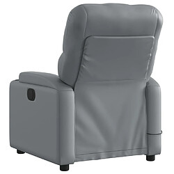 Acheter Maison Chic Fauteuil Relax pour salon, Fauteuil de massage inclinable Gris Similicuir -GKD69953