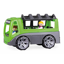 LENA 4454 Truxx Bus - Véhicule de Jeu d'environ 27 cm - avec Bus de Voyage Robuste et 2 Figurines entièrement Mobiles - pour Enfants à partir de 2 Ans - en Vert/Gris pas cher