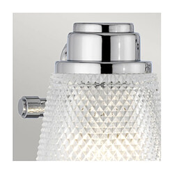 Avis Elstead Lighting Applique murale salle de bains Hudson Acier,verre taillé transparent Chrome poli