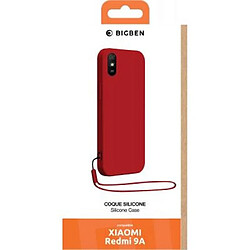 Coque Xiaomi Redmi 9A Silicone + dragonne assortie Rouge Bigben