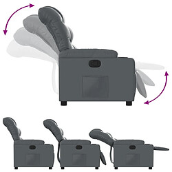 Avis vidaXL Fauteuil inclinable Gris Similicuir