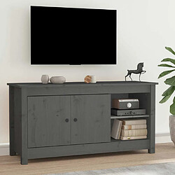 Maison Chic Meuble TV scandinave - Banc TV pour salon Gris 103x36,5x52 cm Bois de pin massif -MN75193